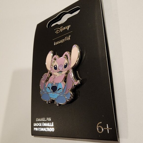 Loungefly Disney Lilo & Stitch Angel and Stitch Squish Enamel Pin NEW - Picture 5 of 10